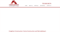 Desktop Screenshot of creightonconstruction.com